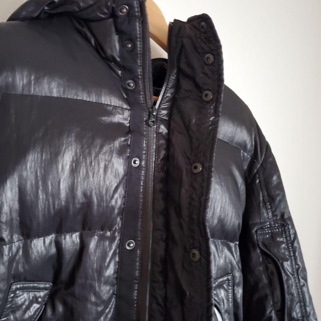 00s archive down jacket y2k 平成 光沢 Mサイズ 黒