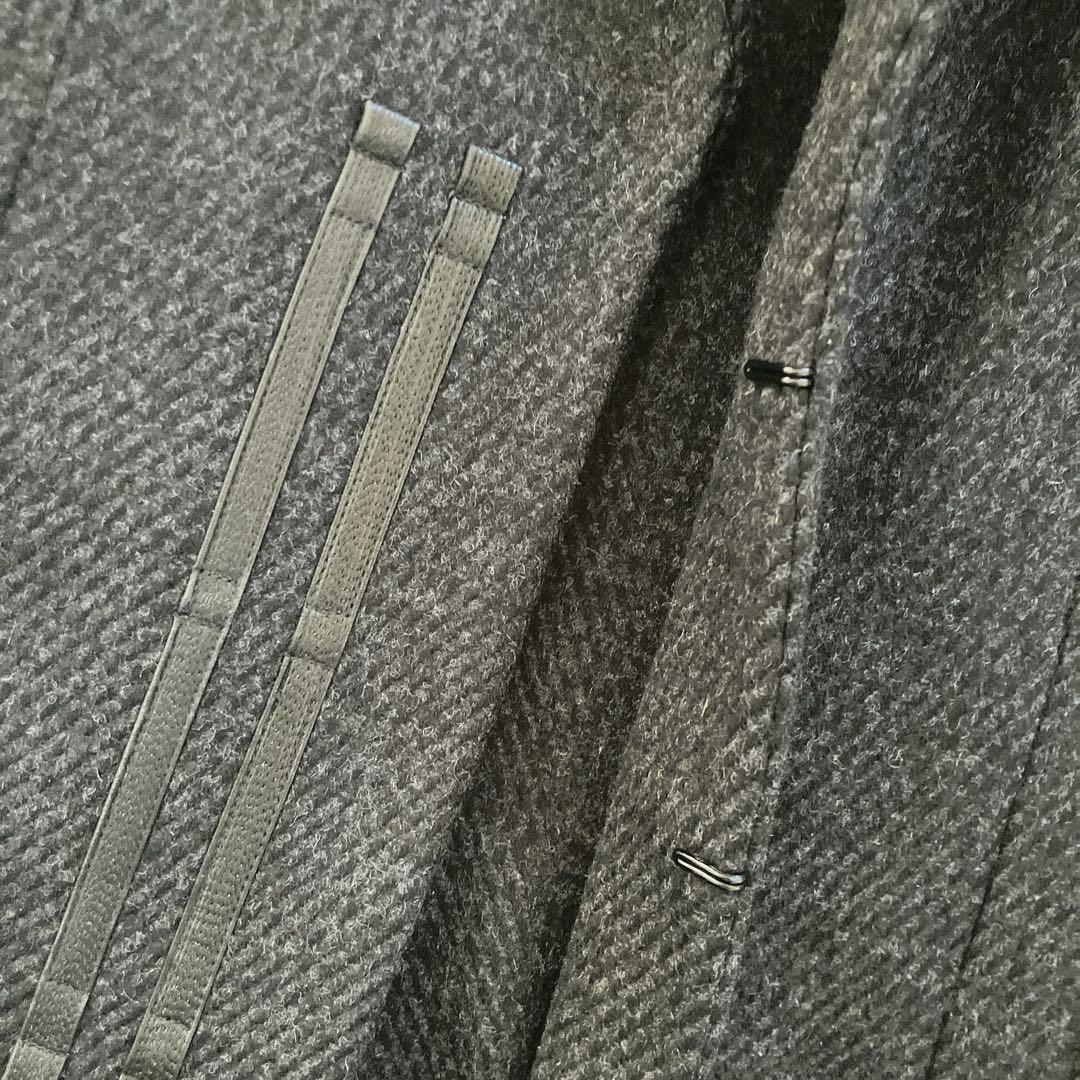 GUSTAVOLINS グスタボリンス レザーパイピング チェスターコート