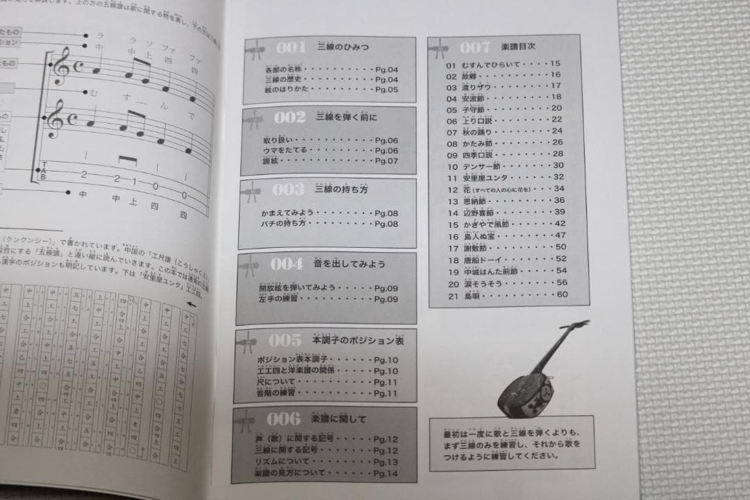 三線　沖縄三線初心者にもやさしいお得なセット　教本、DVD、チューナー他付属品付