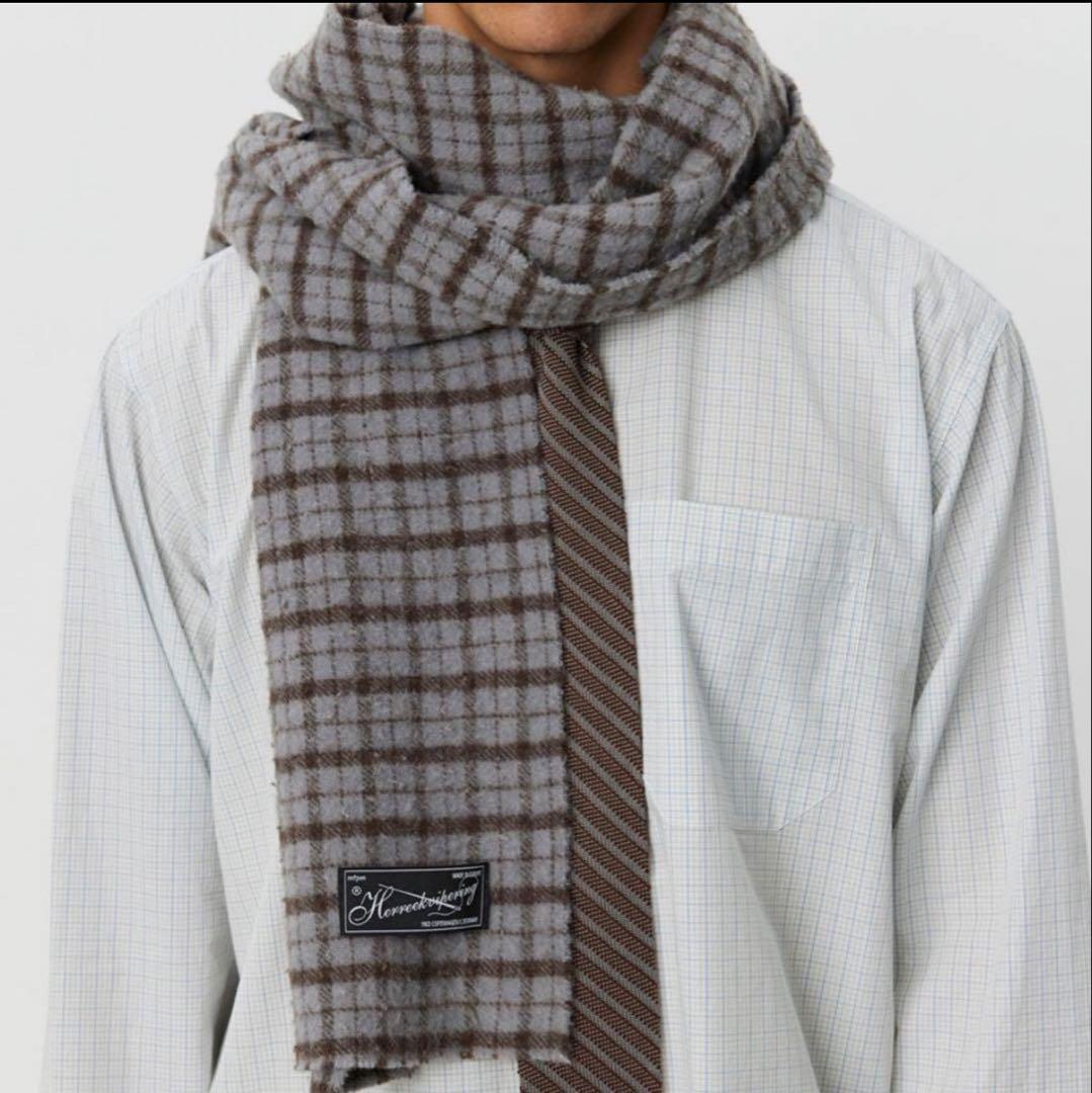 【MFPEN herreekvipering】WOOL SCARF / BLUE