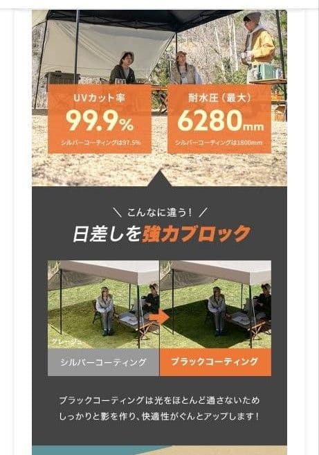 2.5m UVカットタープ