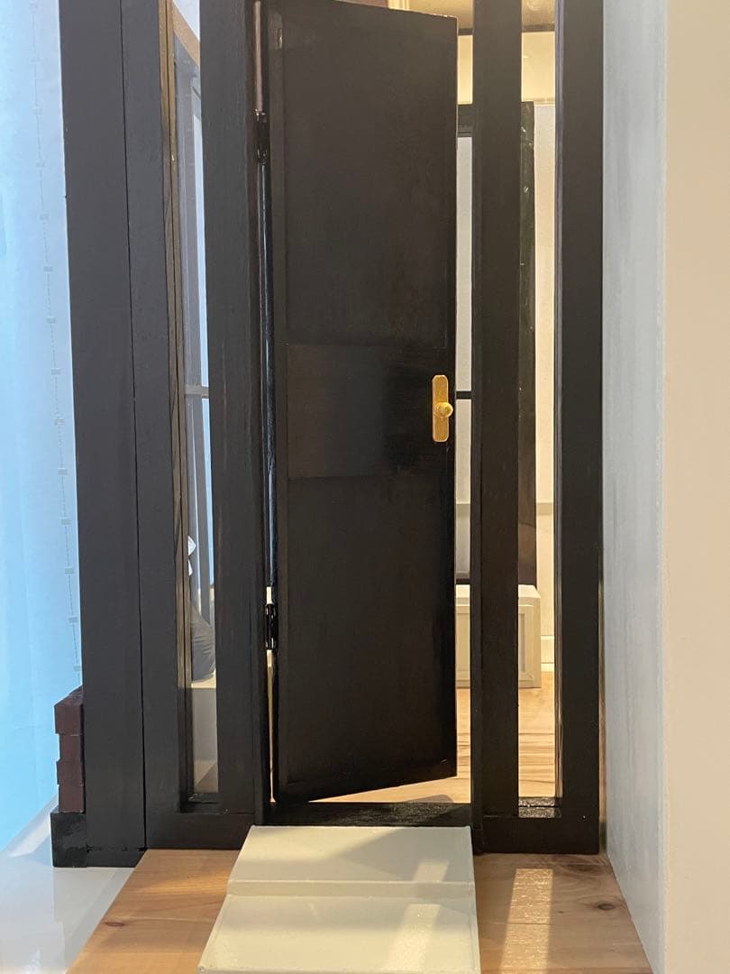 ドールハウス　撮影背景ボード　ハンドメイド☆ ルーム＆チェア＆シェルフ家具