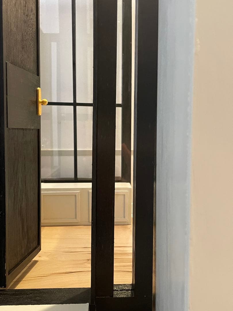 ドールハウス　撮影背景ボード　ハンドメイド☆ ルーム＆チェア＆シェルフ家具