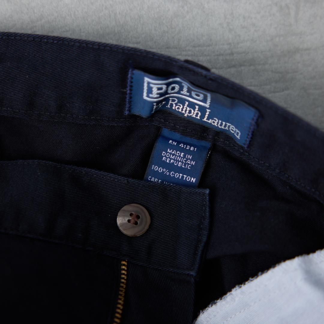 W36×L30 90s 初期タグ ラルフローレン ポロチノ ダークネイビー - メルカリ