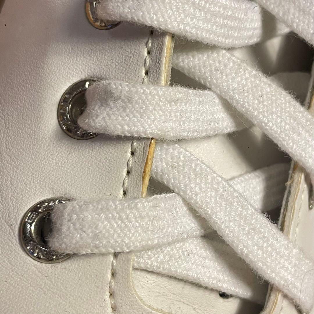 EZNI 自転車シューズ ホワイト ベルクロ 25.5 ハンドメイド 美品 競輪