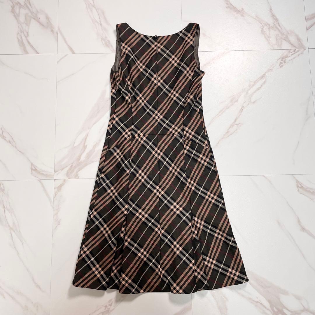 バーバリーブルーレーベル ワンピース ホース刺繍 ノバチェック 38