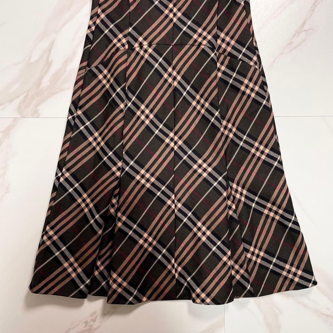 バーバリーブルーレーベル ワンピース ホース刺繍 ノバチェック 38