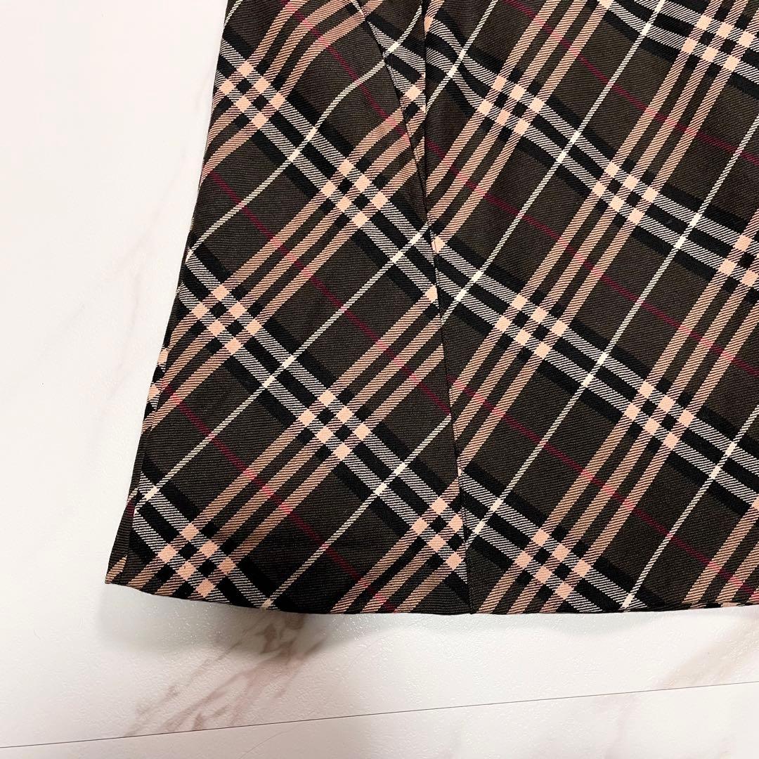 バーバリーブルーレーベル ワンピース ホース刺繍 ノバチェック 38