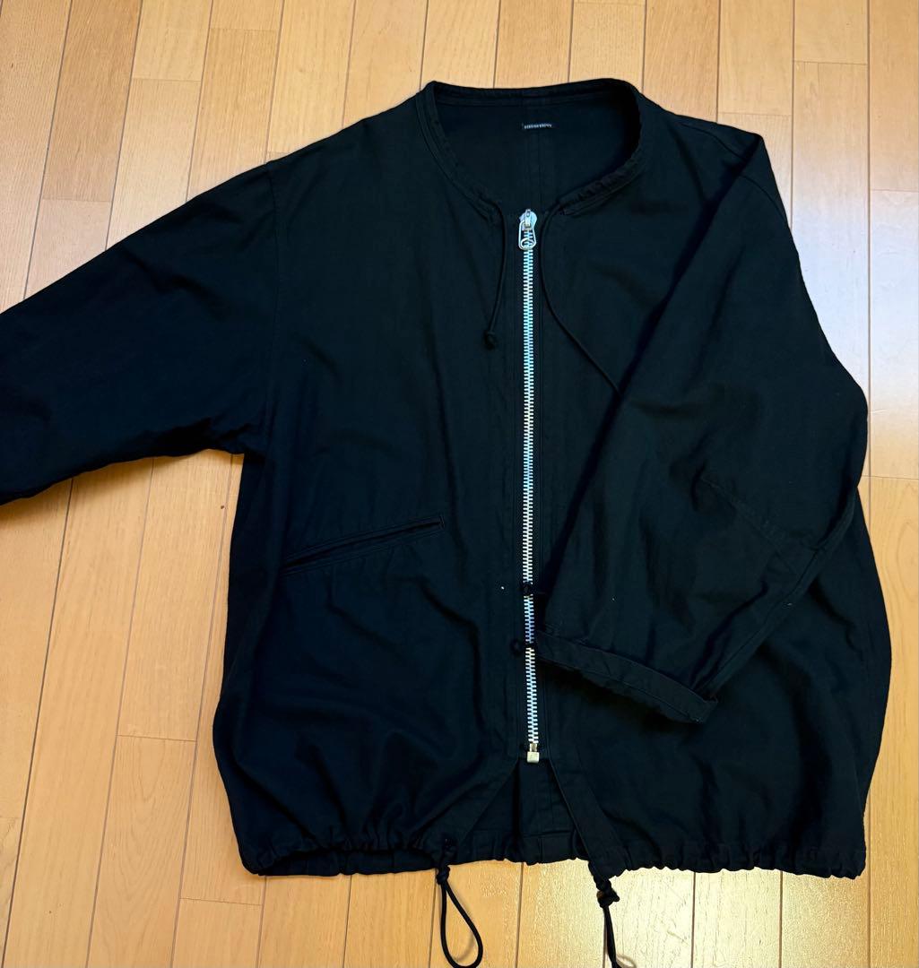 reddish brown ノーカラーコート　ジップアップ