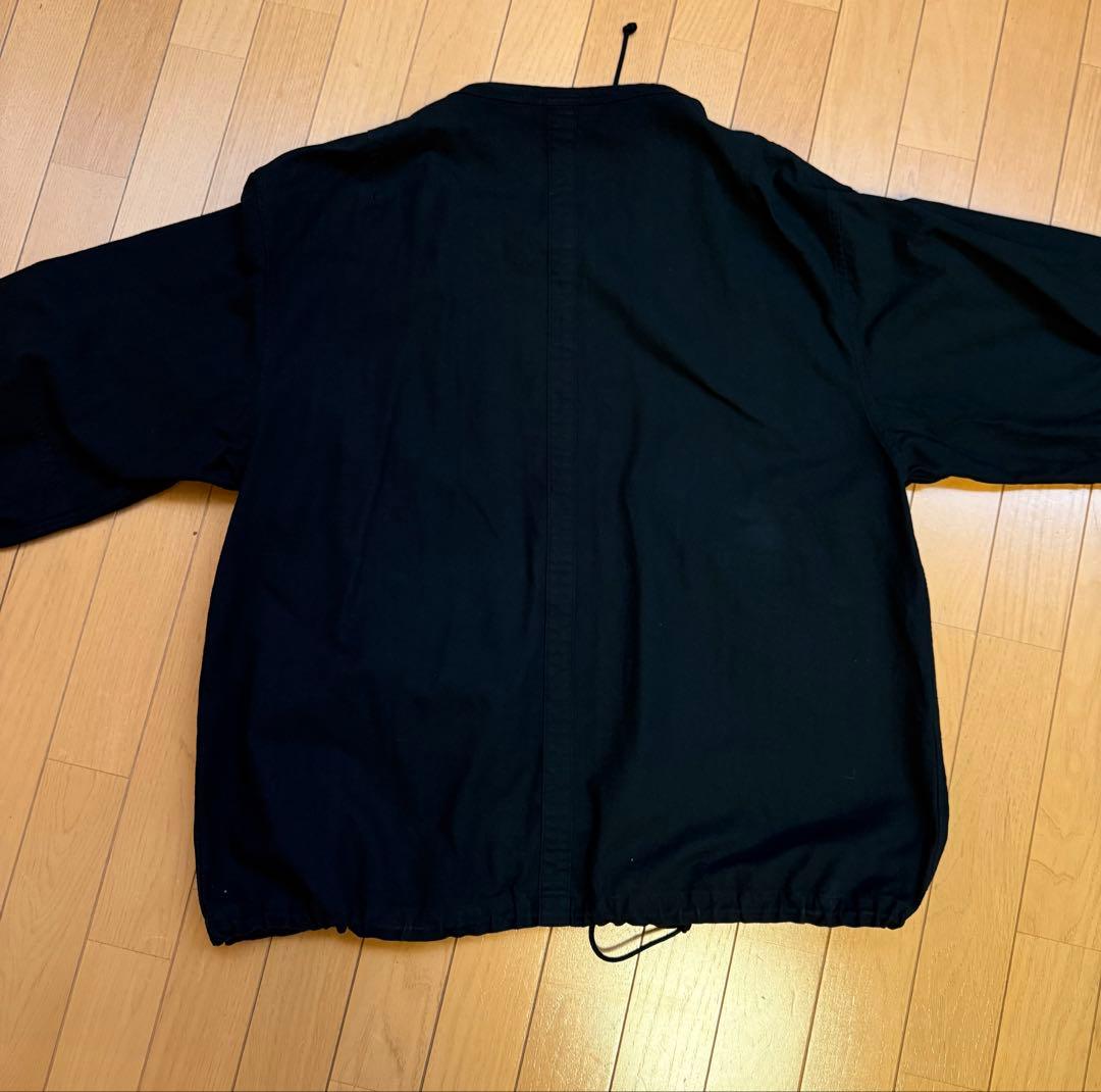 reddish brown ノーカラーコート　ジップアップ