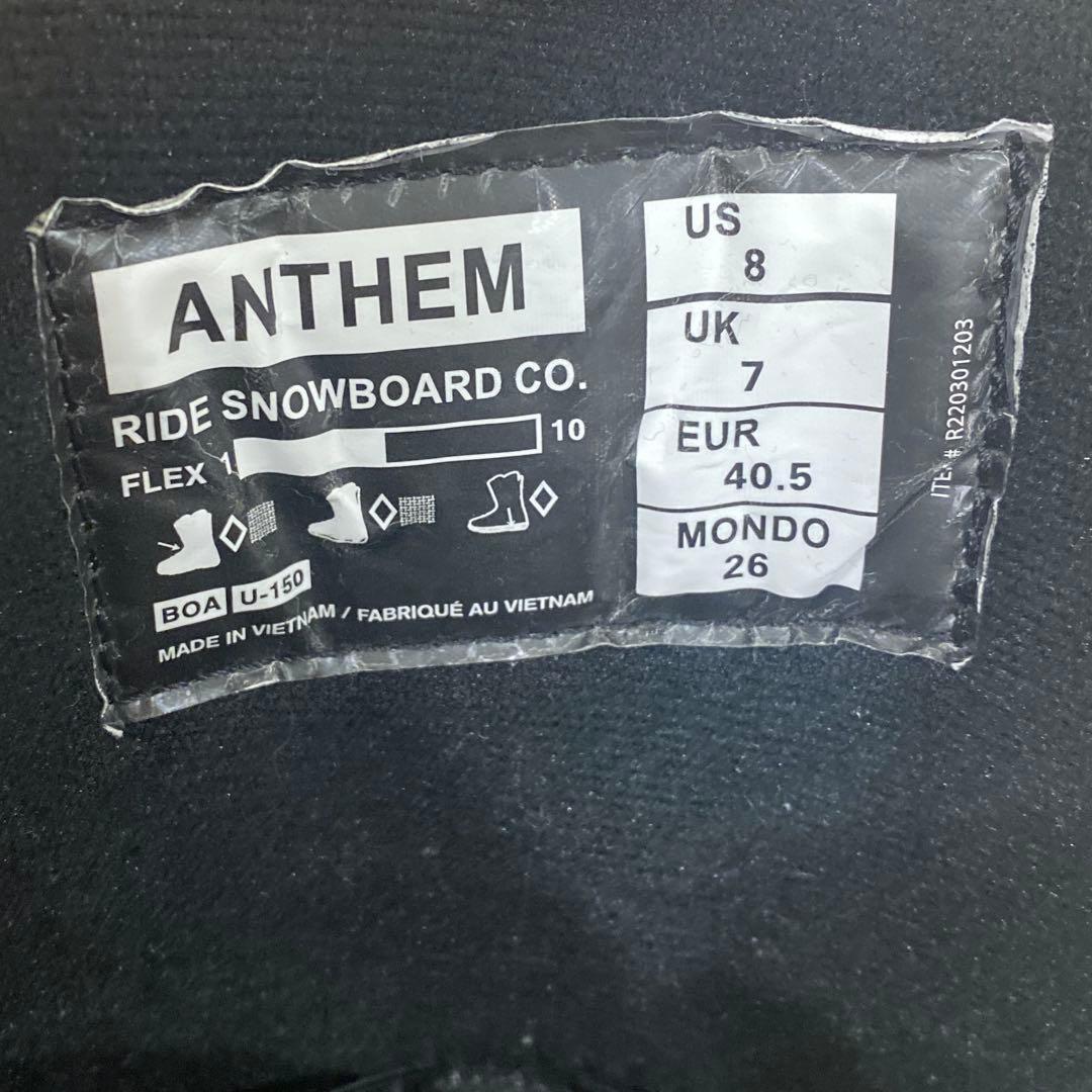 【即日発送】RIDE ANTHEM BOA　26.0cm 22-23モデル