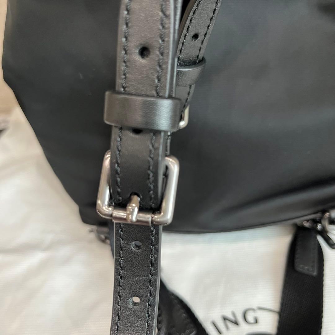 極美品✨HUNTING WORLD ナイロン×レザー 巾着リュック　バックパック