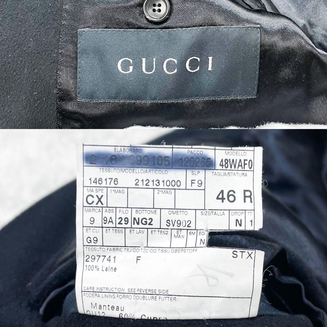 極美品 GUCCI グッチ 希少 トムフォード期 チェスターコート ブラック