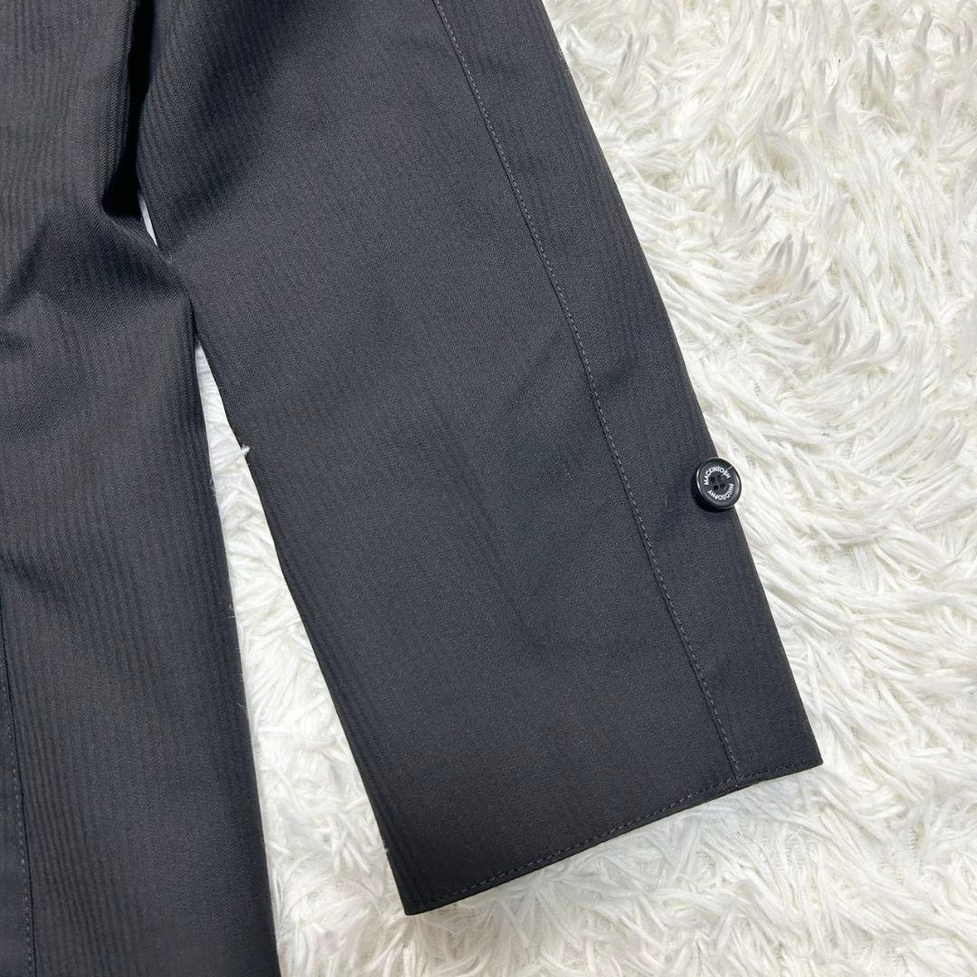 【美品】マッキントッシュ ステンカラーコート ライナー付き ブラック ゴム引き