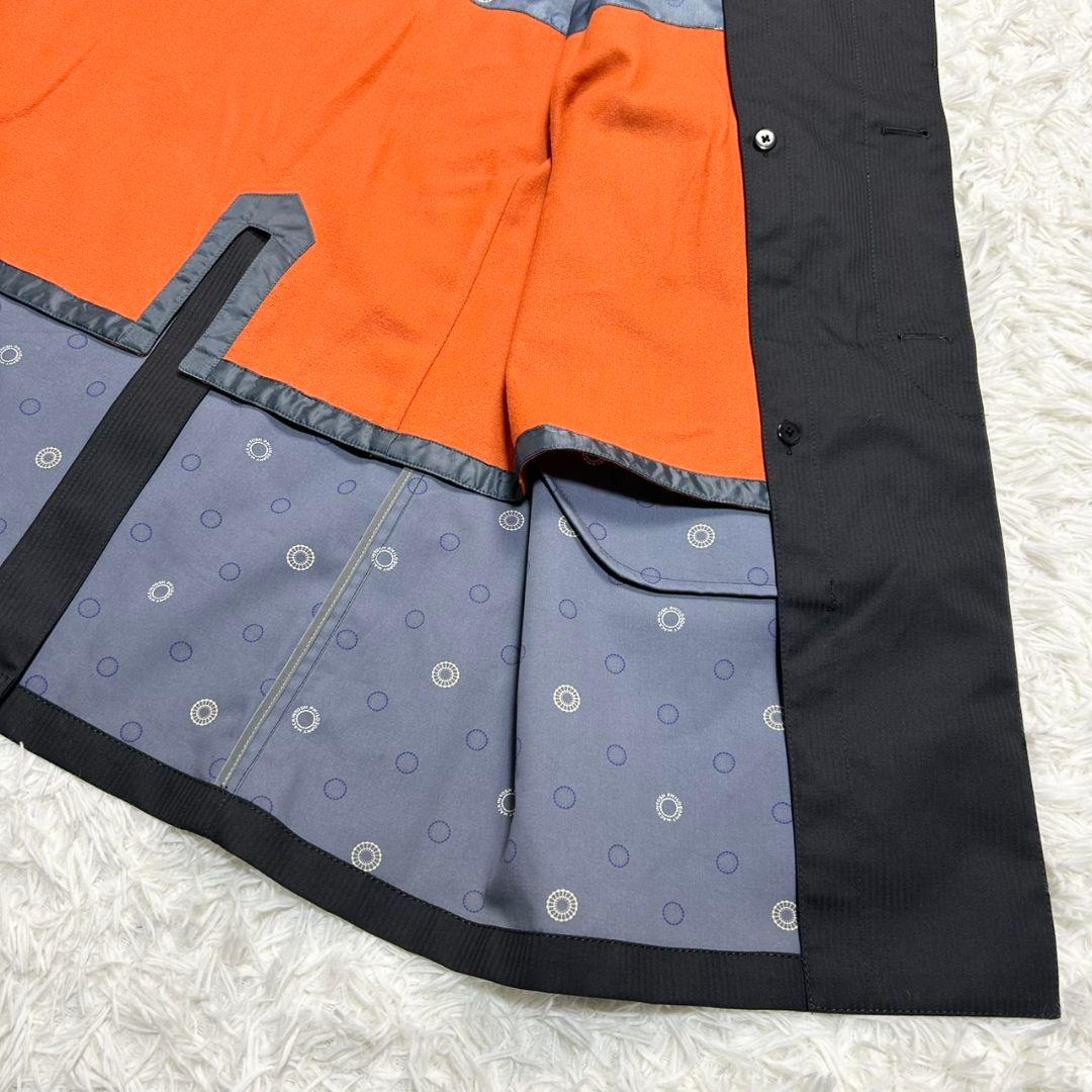 【美品】マッキントッシュ ステンカラーコート ライナー付き ブラック ゴム引き