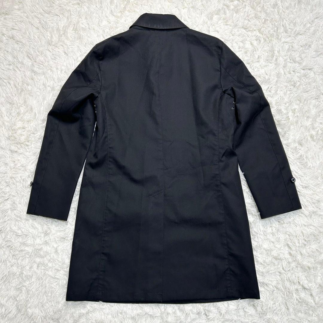 【美品】マッキントッシュ ステンカラーコート ライナー付き ブラック ゴム引き