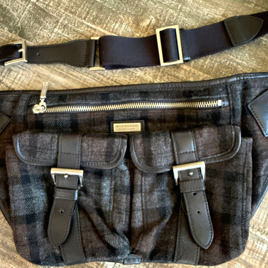 Burberry ブラックレーベル ウエストバッグ　ウール チェック