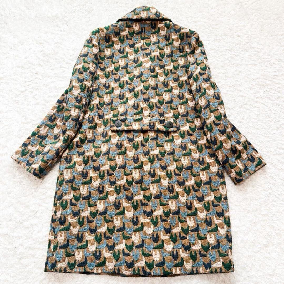 20年コレクション ミナペルホネン repo 刺繍 ダブルブレスト コート