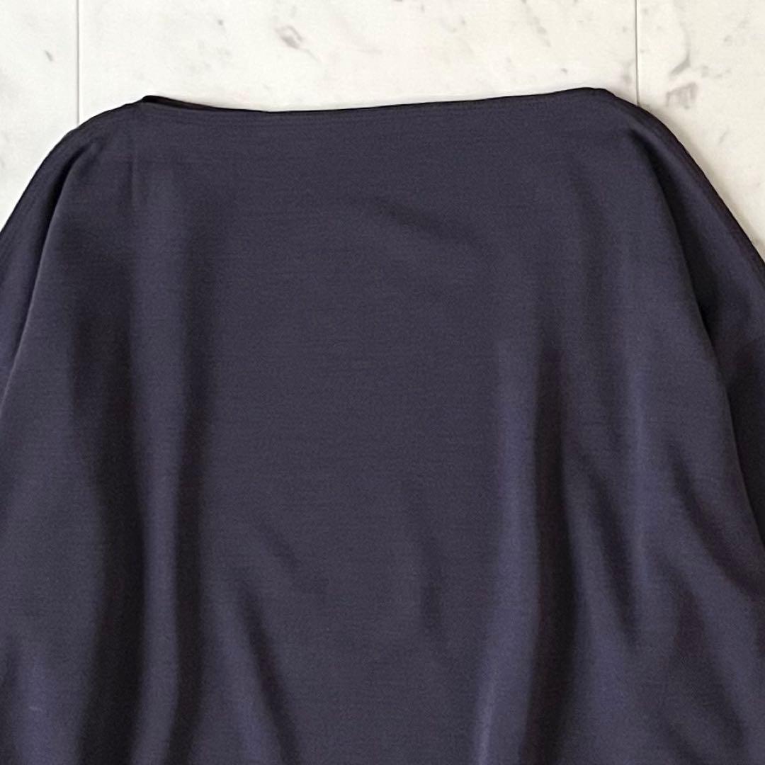 極美品＊ヨーガンレール ウールシルクチュニックワンピース M パープル 8分袖