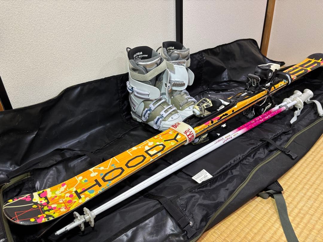 【引退品】スキー板 男女ペア ブーツ等一式