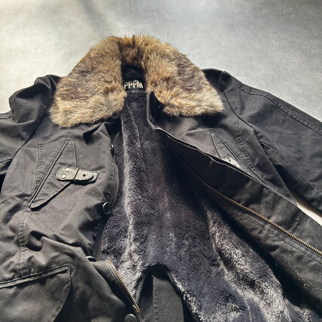 ジャケット・アウター PPFM grunge gimmick fur coat y2k black