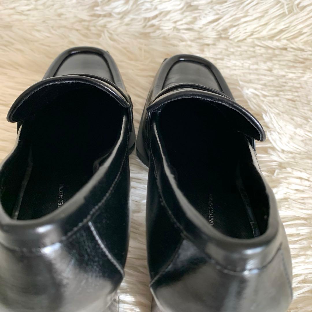 ちゃぼ様　SY スクエアヒールローファー 黒　23.5cm ユナイテッドアローズ