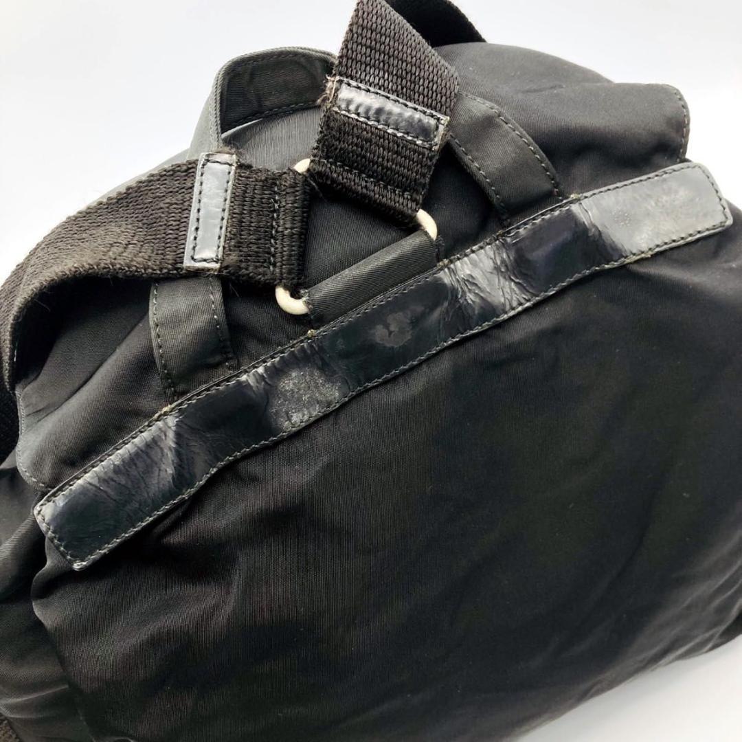 PRADA リュック バックパック デイパック ナイロン レザー ブラック ロゴ