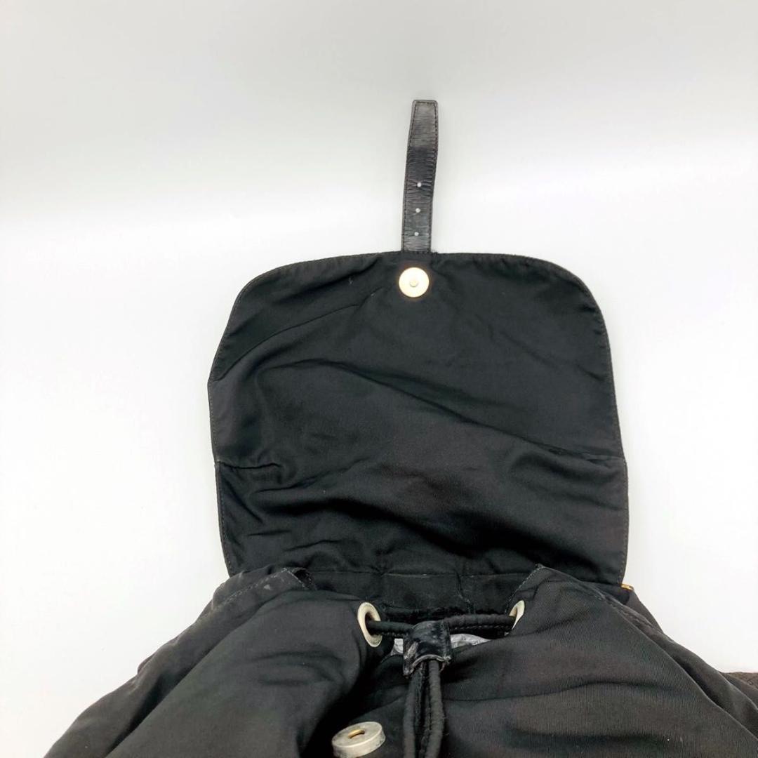 PRADA リュック バックパック デイパック ナイロン レザー ブラック ロゴ
