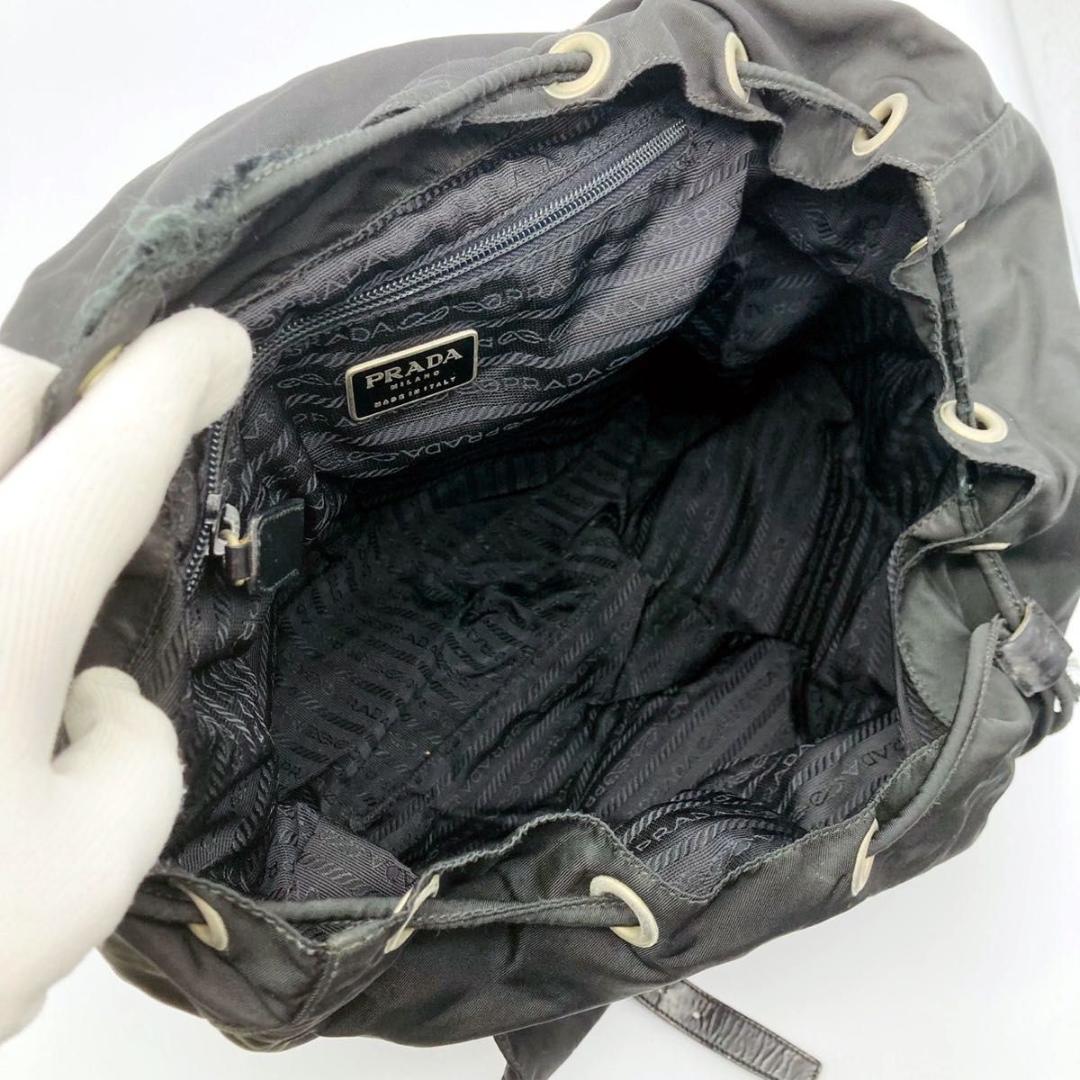 PRADA リュック バックパック デイパック ナイロン レザー ブラック ロゴ