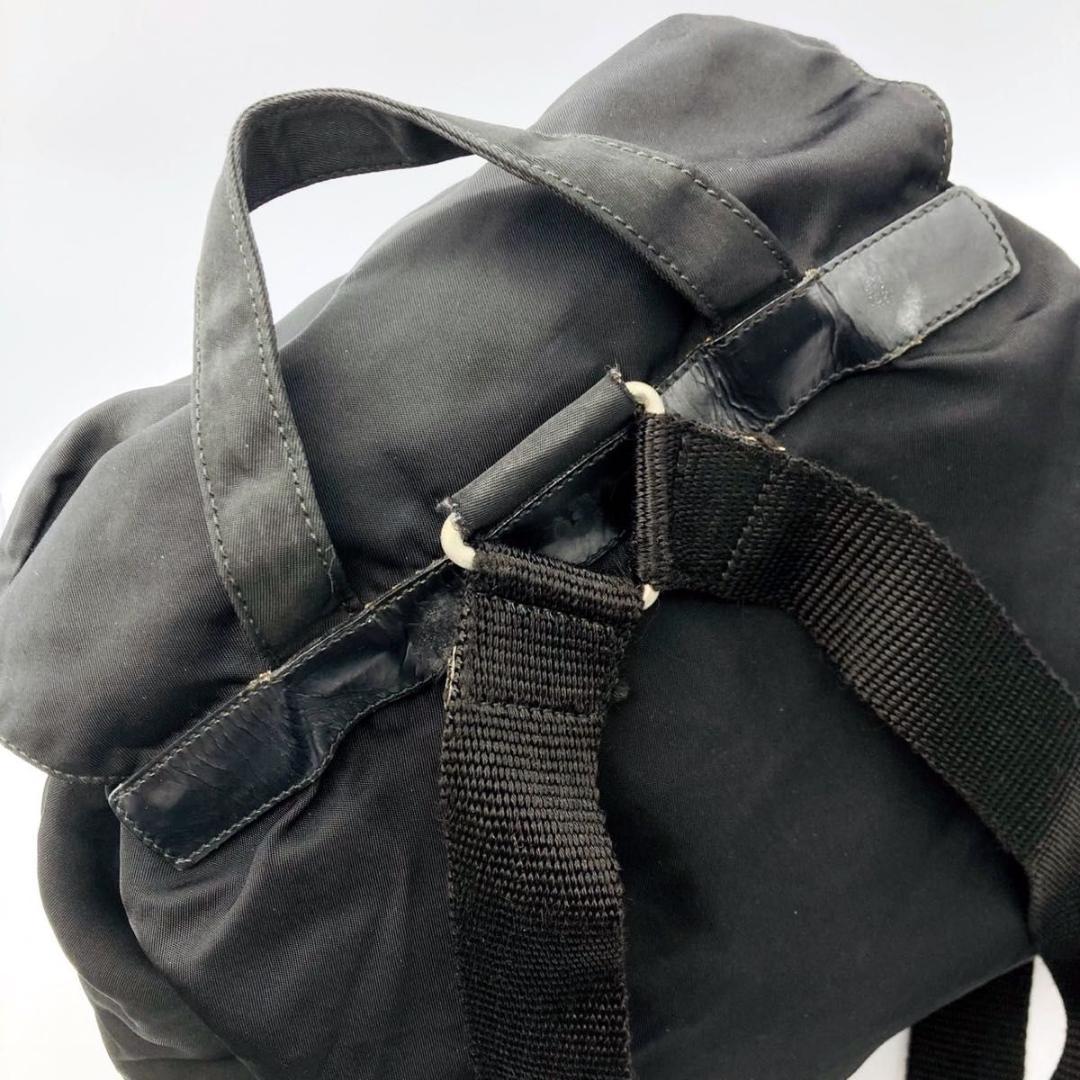 PRADA リュック バックパック デイパック ナイロン レザー ブラック ロゴ