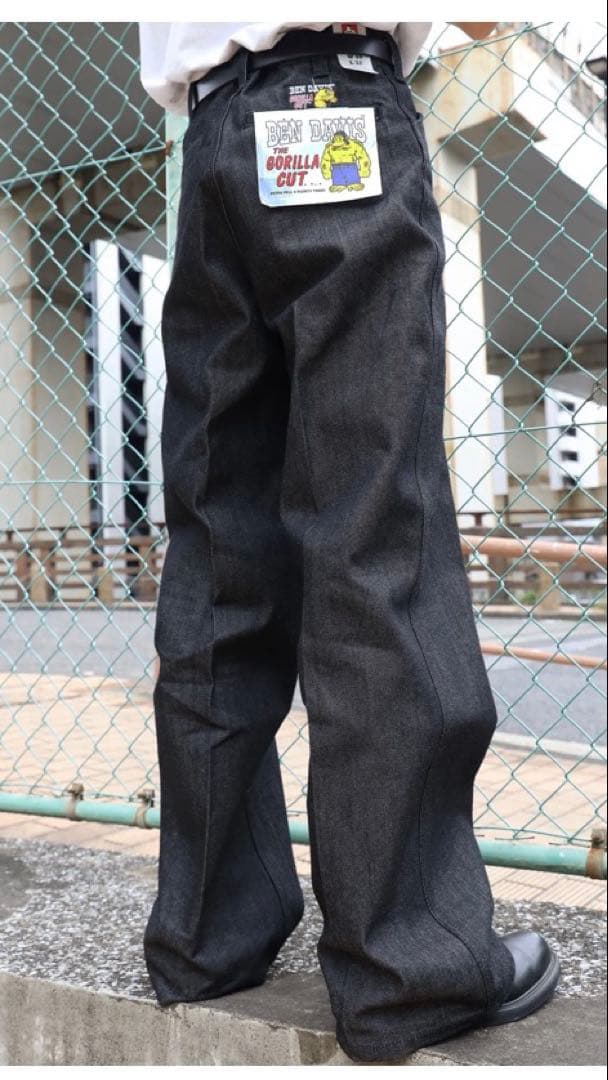 パンツ BEN DAVIS GORILLA CUT DENIM BLACK W32L30