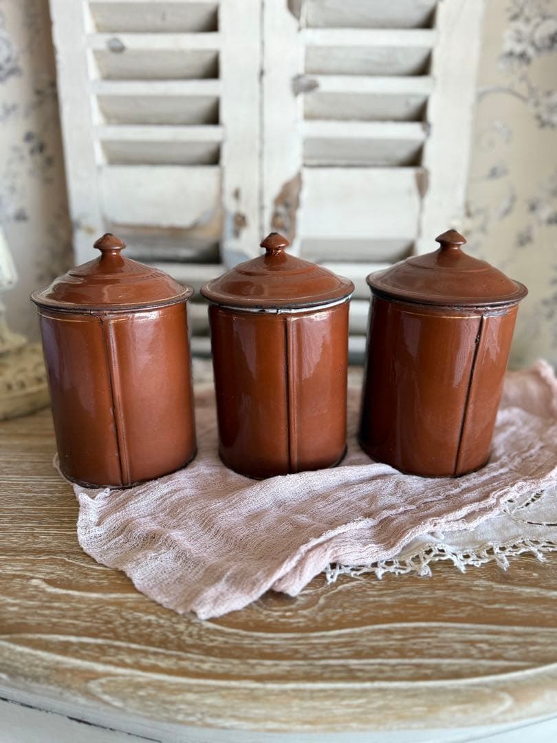 Dear＊商品アンティークキャニスター3個セット