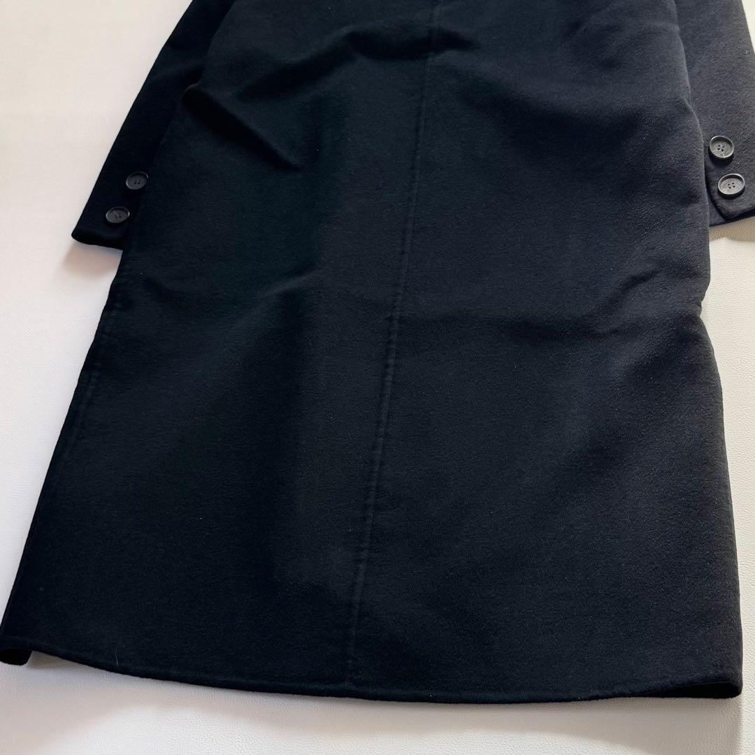 美品 AKRIS ロングコート カシミヤ アンゴラブレンド 着丈114㎝ 黒