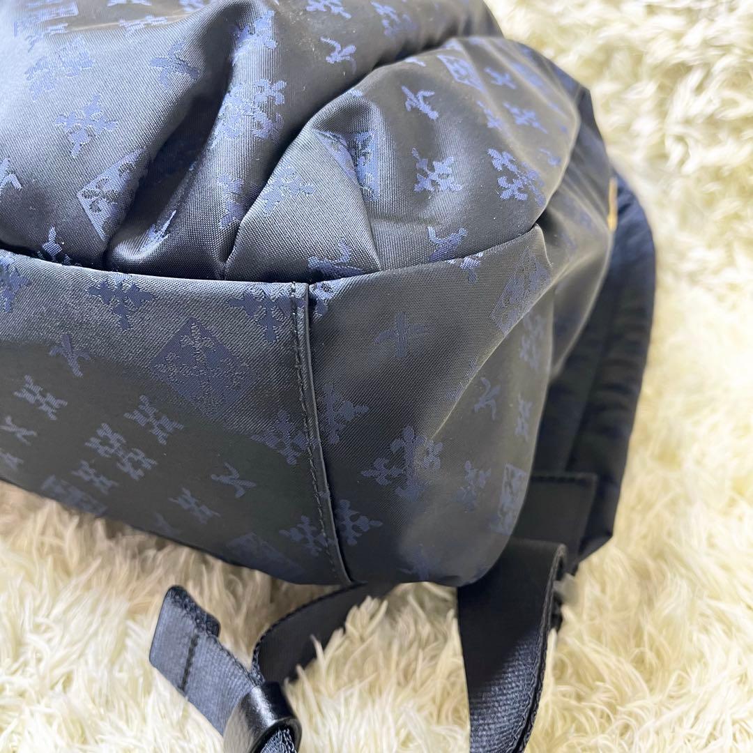 極美品☆ russet ラシット　制菌ミニリュックサック ブラック×ネイビー