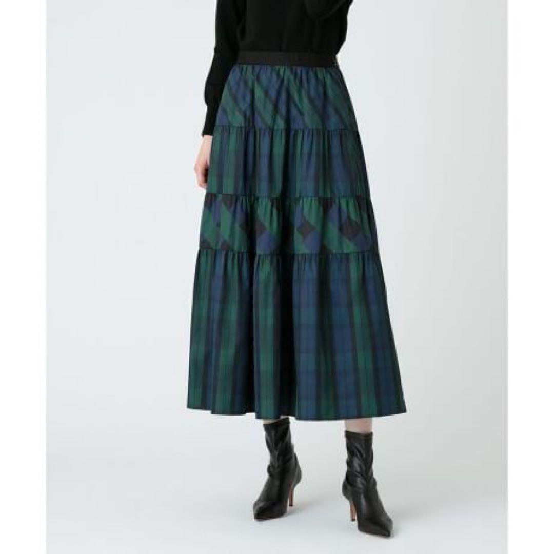 アルアバイル　ルルウィルビー MIXパターンチェックティアードスカート