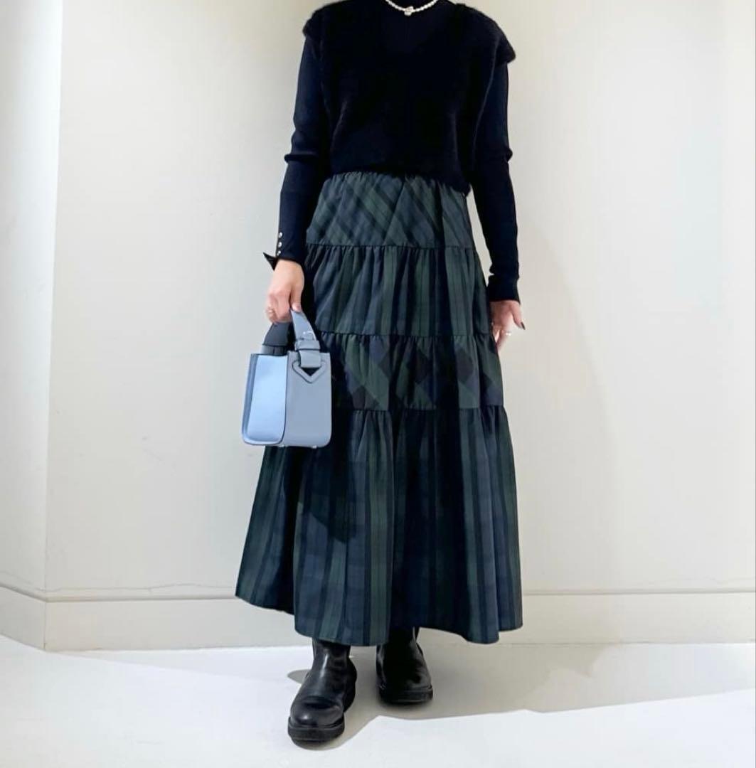 アルアバイル　ルルウィルビー MIXパターンチェックティアードスカート