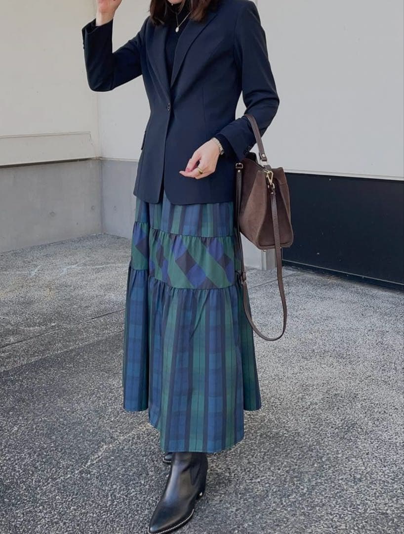 アルアバイル　ルルウィルビー MIXパターンチェックティアードスカート