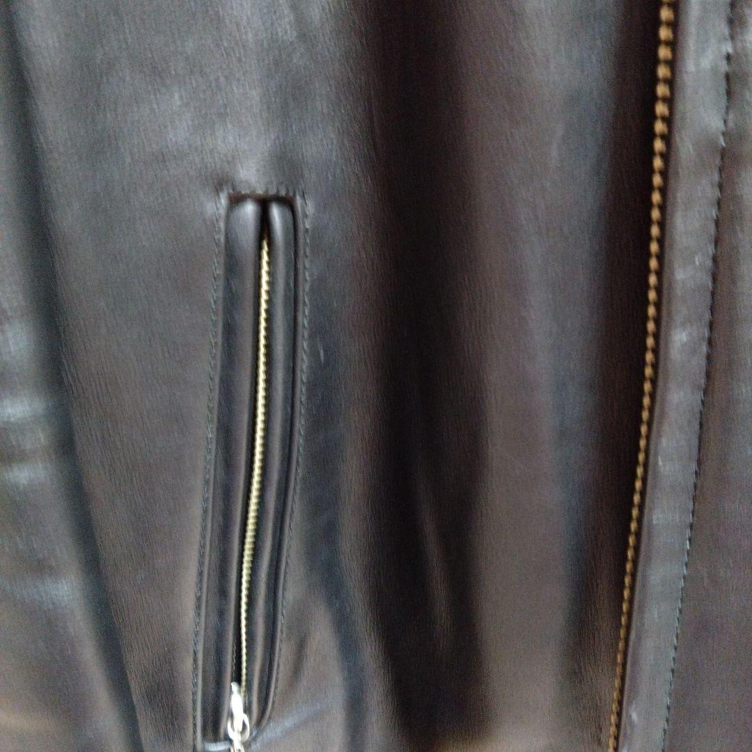 NANKAI ブラック レザー シングルライダース LL