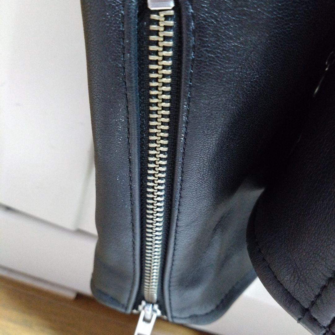 NANKAI ブラック レザー シングルライダース LL