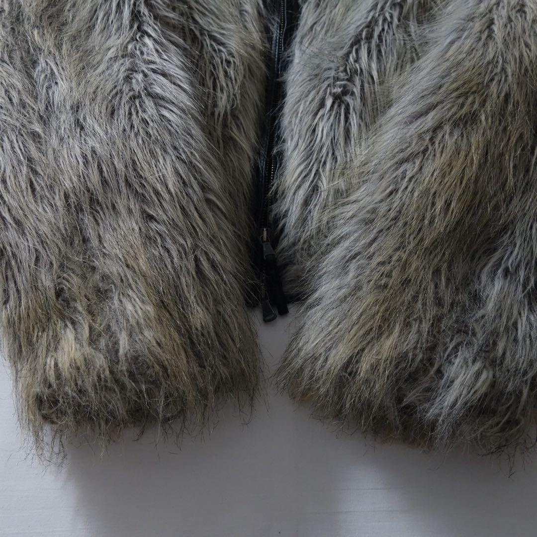 ジャケット・アウター 90s Armani Jeans Fake Fur Leather Jacket