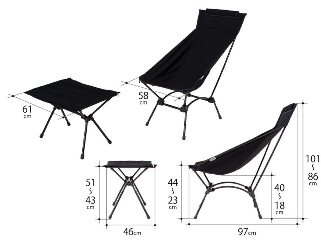 【美品】DOD ディーオーディー　ヤバイッス　ブラック　オッドマン付き
