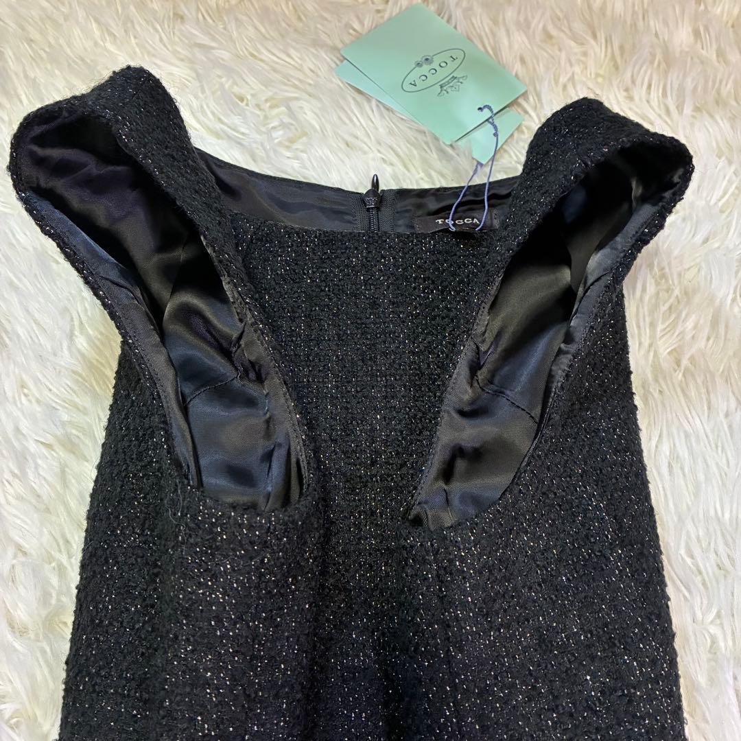 新品タグ付き　トッカ　ワンピース　ツイード　ラメ　ボレロ付き　ブラック　2