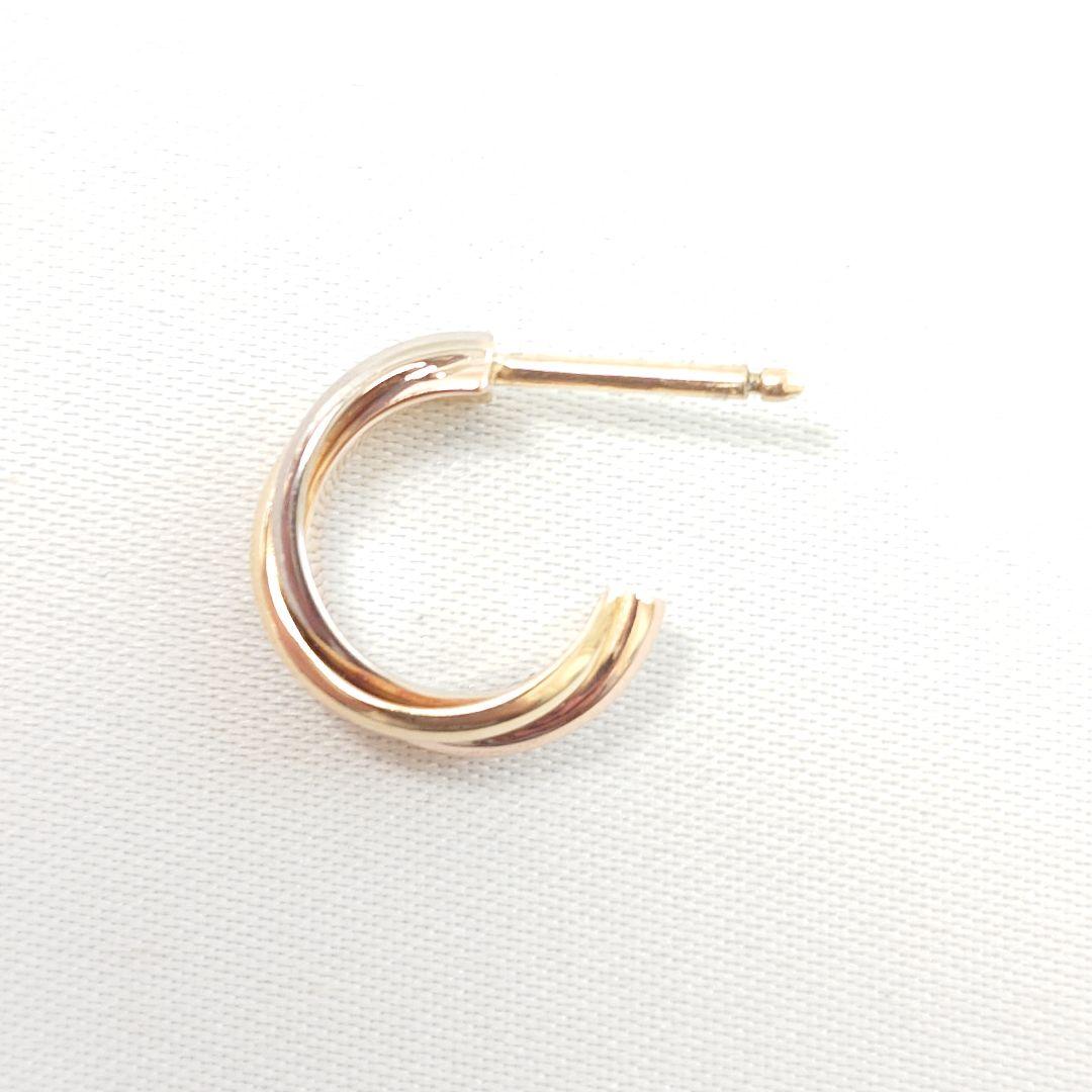 磨き済】カルティエ トリニティ フープ ピアス 片耳用 6966