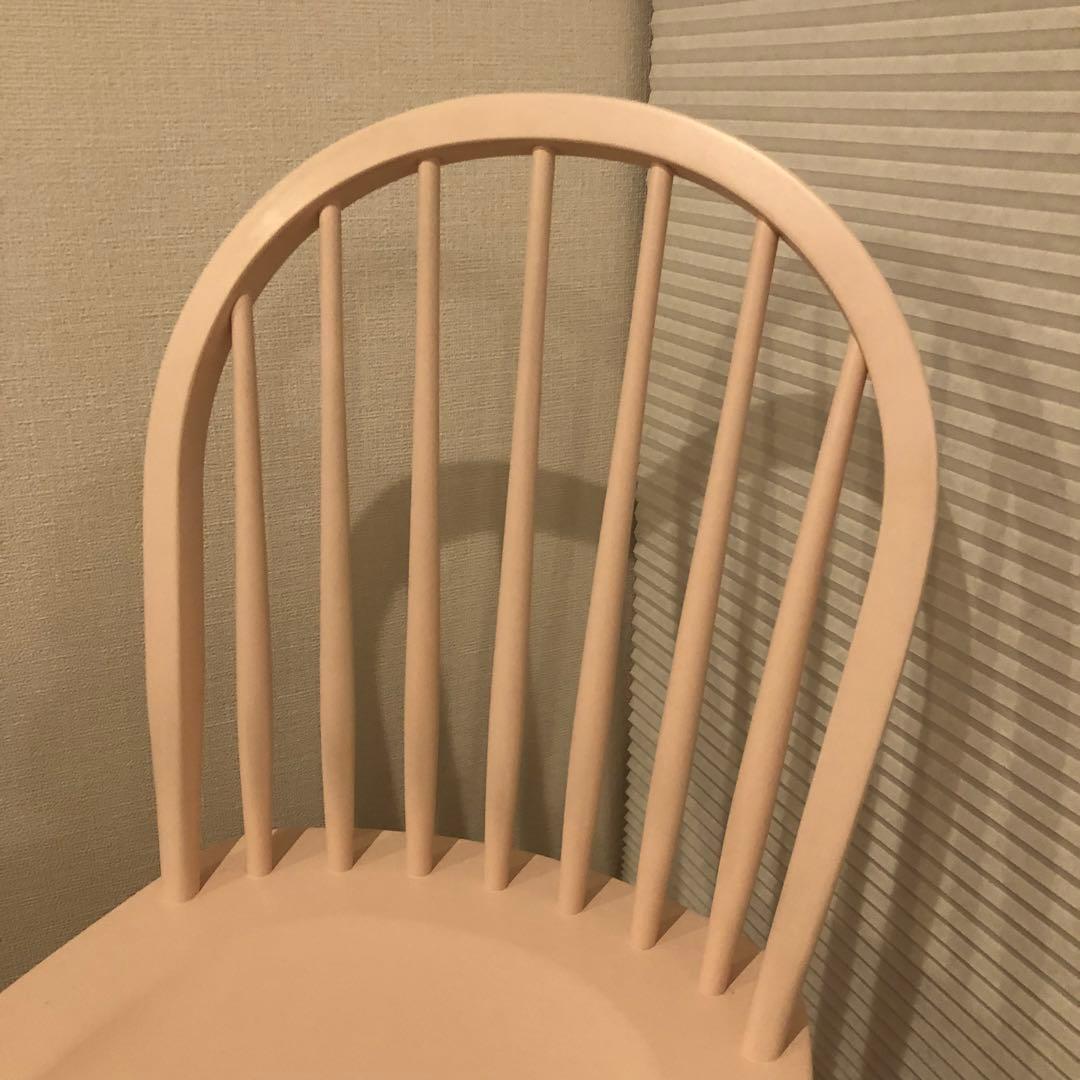 Francfranc アルパチェアセット木製ダイニングチェア グレー&ピンク2脚