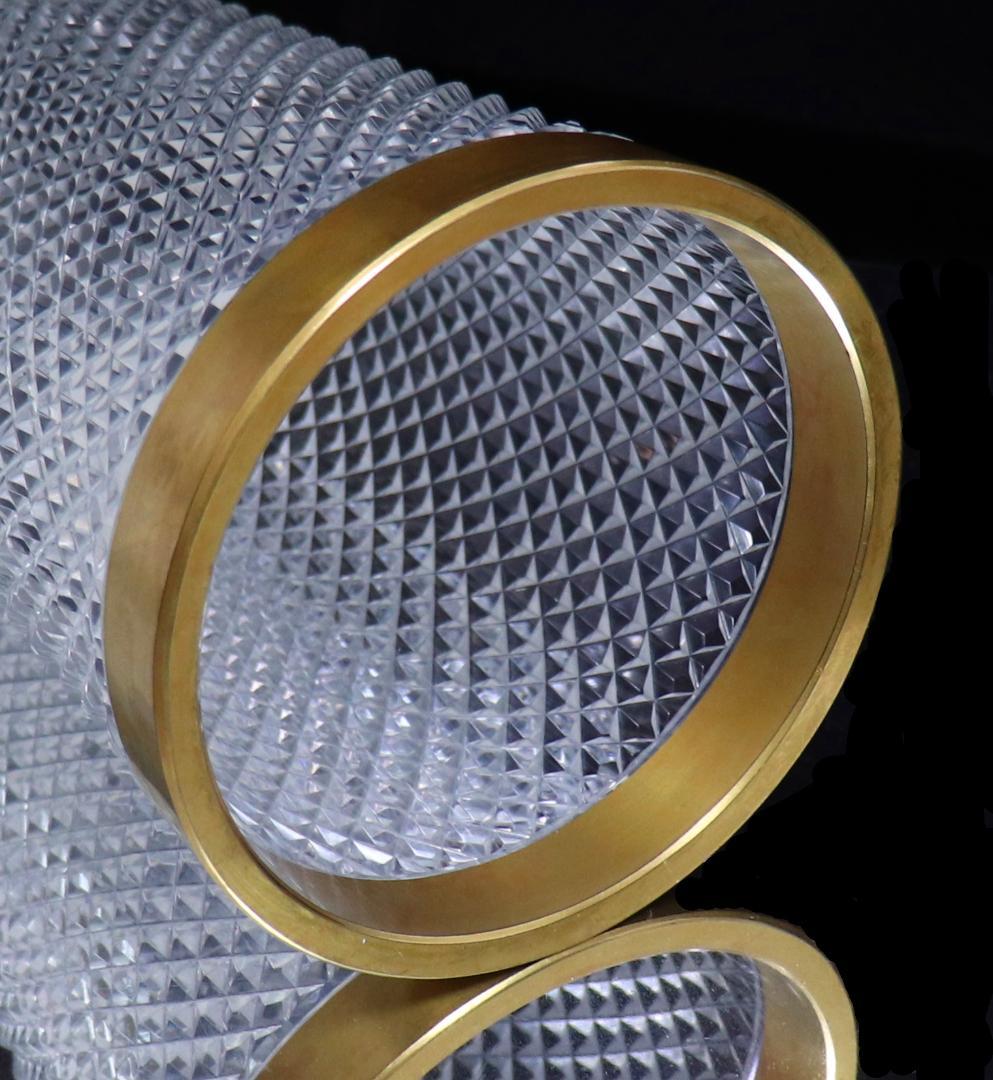 オールド・バカラ 1880年頃 切子装飾金縁大型壺21cm花瓶ギヤマン