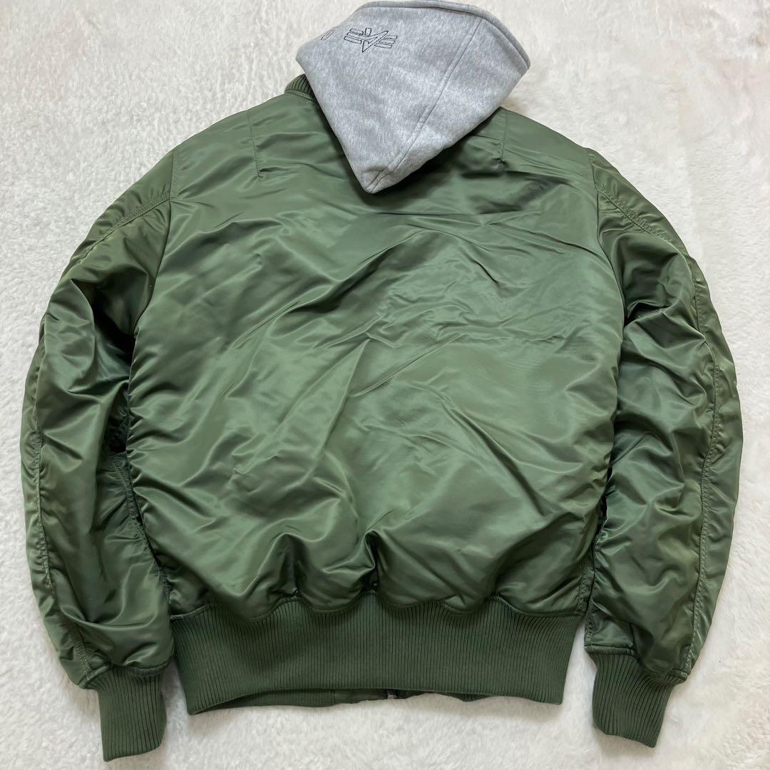 未使用級✨アルファインダストリーズ XL フード・ワッペン 2way MA-1