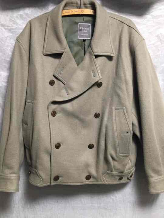9*様 美品 dior メルトン モーターサイクルジャケット L カーキ