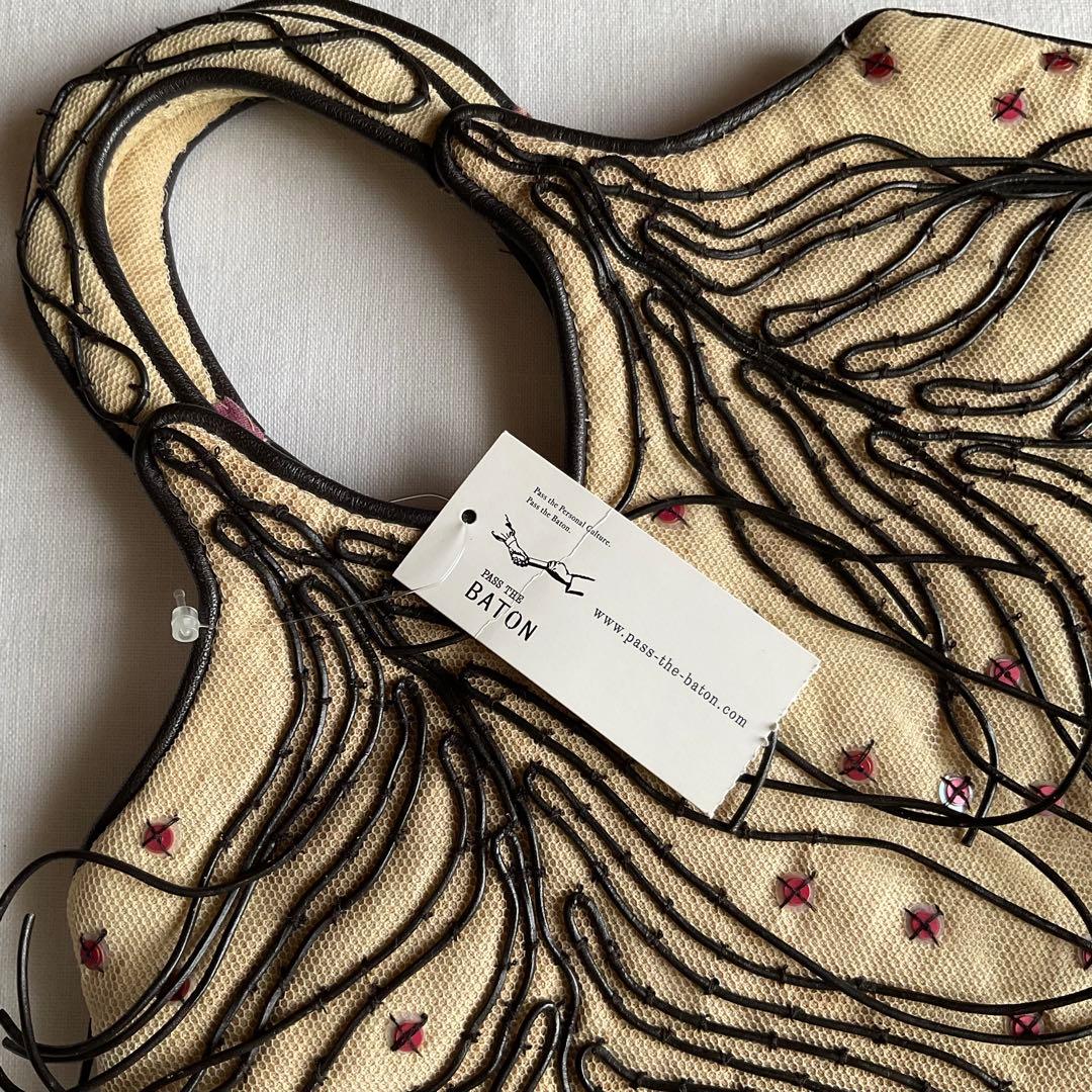 JAMIN PUESH孔雀の羽柄　刺繍バッグ【匿名配送】