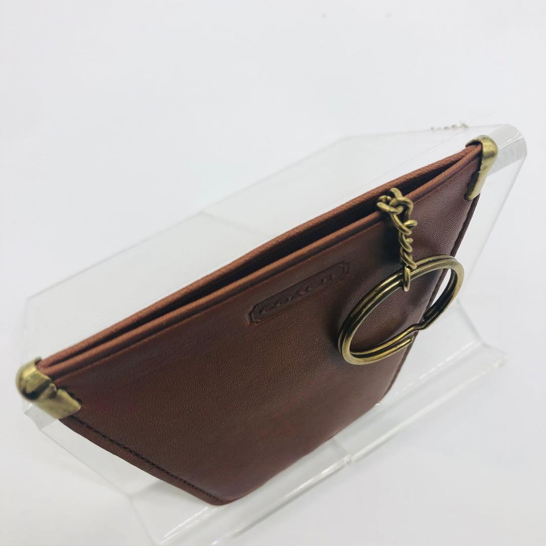 オールドコーチ スクイーズ キーケース レザー ブラウン 美品 - メルカリ