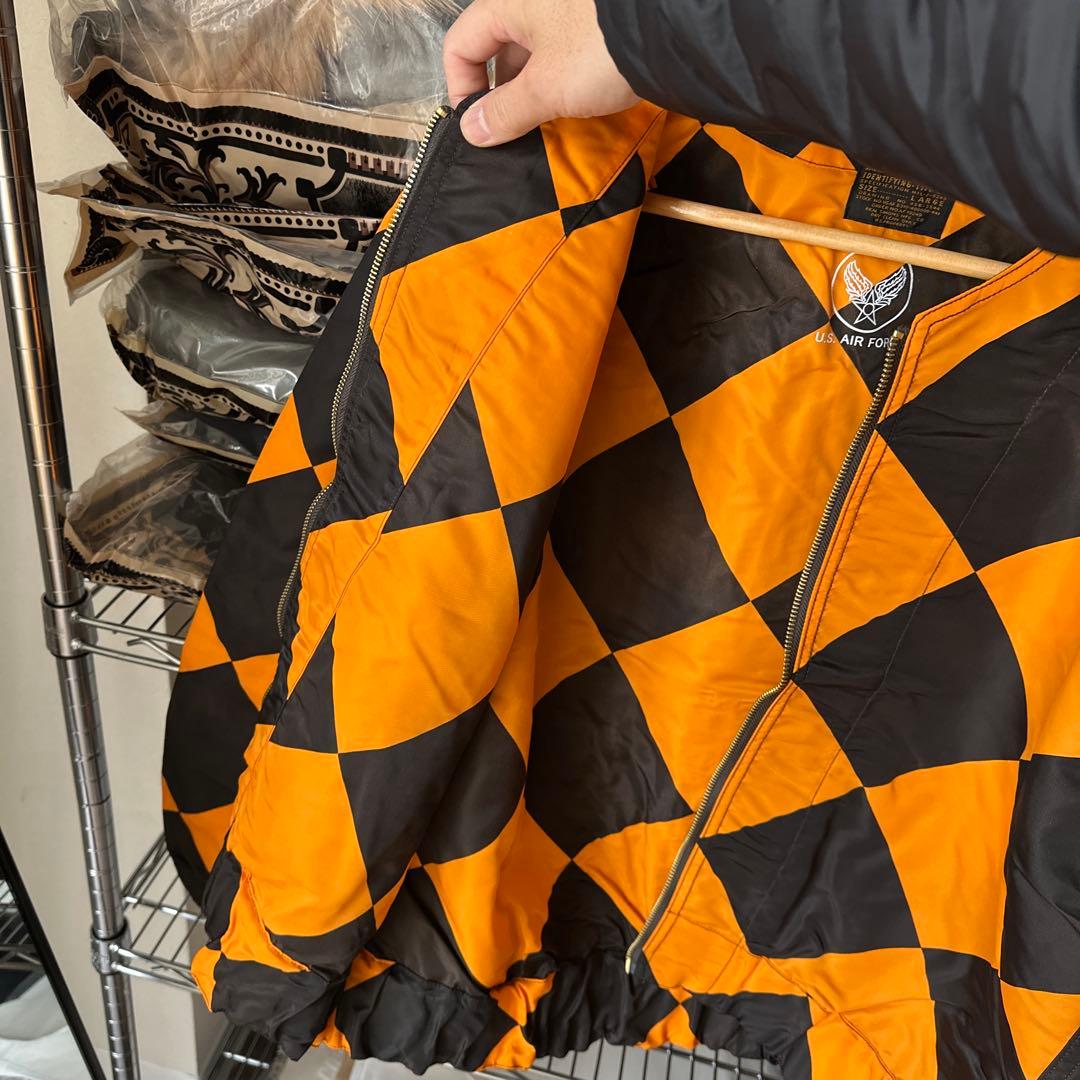 Lサイズ　ダイヤ柄50's復刻USAF G1ラインクルーマンジャケット